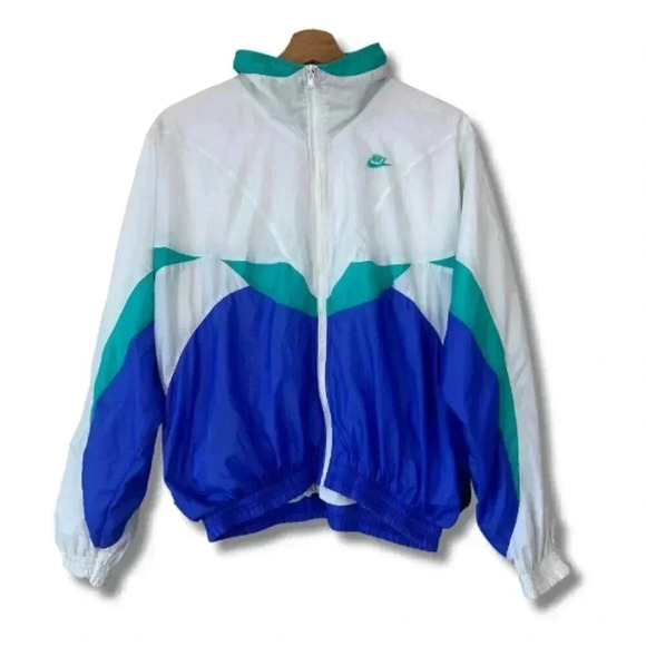 Nike Vintage Track Jacket Colorblock 90's Women's Size Large - Picture 1 of 7